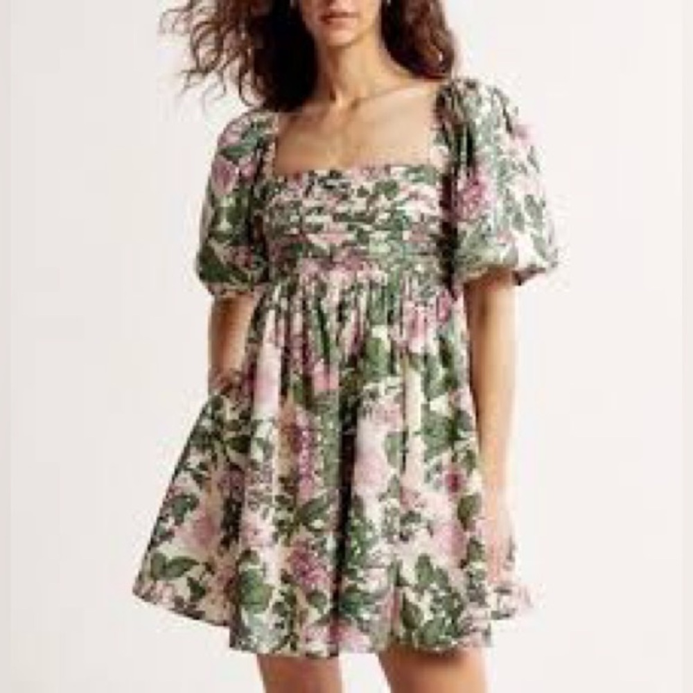 Floral Puff Sleeve Dress